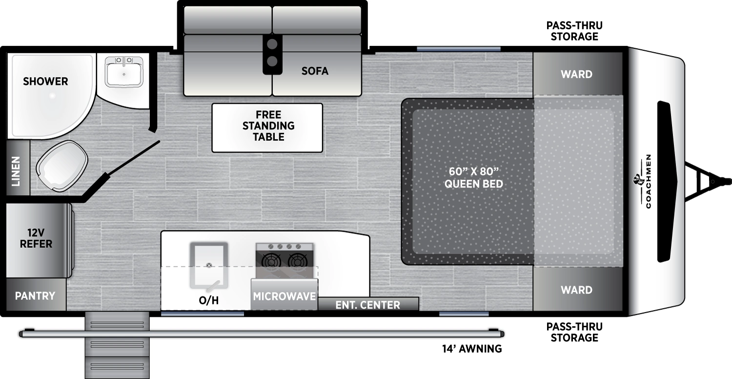 Freedom Express Ultra Lite 192RBS Floorplan